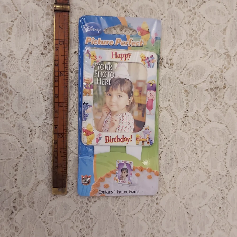 Winnie the Pooh Picture Frame Cake Topper Happy Birthday